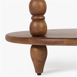 Thomas Updated Traditional Brown Wood Spindle End Table|