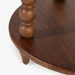 Thomas Updated Traditional Brown Wood Spindle End Table|