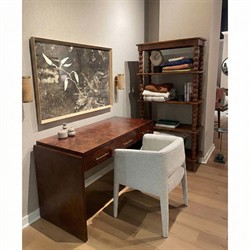 Thomas Updated Traditional Brown Wood Spindle Bookcase|