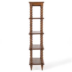 Thomas Updated Traditional Brown Wood Spindle Bookcase|