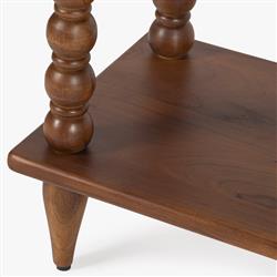 Thomas Updated Traditional Brown Wood Spindle Bookcase|