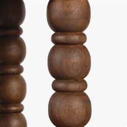 Thomas Updated Traditional Brown Wood Spindle Wide Bookcase|