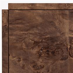 Briella Modern Classic Dark Brown Burl Wood 3 Door Sideboard|