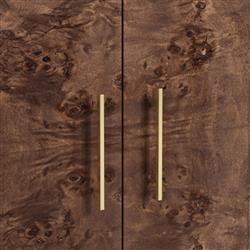 Briella Modern Classic Dark Brown Burl Wood 3 Door Sideboard|