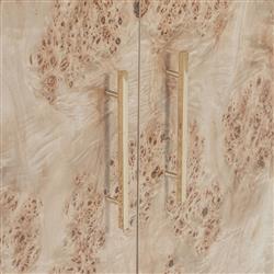 Briella Modern Classic Light Brown Burl Wood 3 Door Sideboard|