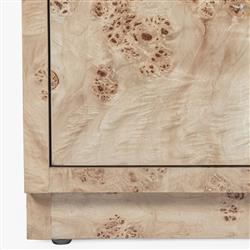 Briella Modern Classic Light Brown Burl Wood 3 Door Sideboard|