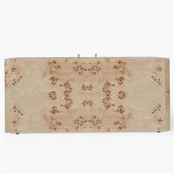 Briella Modern Classic Light Brown Burl Wood 3 Door Sideboard|