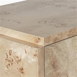 Briella Modern Classic Light Brown Burl Wood 3 Door Sideboard|