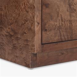 Briella Modern Classic Dark Brown Burl Wood Dresser|