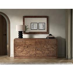 Briella Modern Classic Dark Brown Burl Wood Dresser|