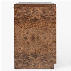 Briella Modern Classic Dark Brown Burl Wood Dresser|