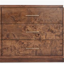 Briella Modern Classic Dark Brown Burl Wood Dresser|