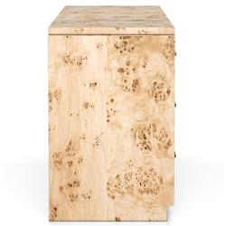 Briella Modern Classic Light Brown Burl Wood Dresser|