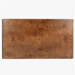 Briella Modern Classic Dark Brown Burl Wood Coffee Table|