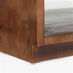 Briella Modern Classic Dark Brown Burl Wood Coffee Table|