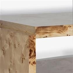 Briella Modern Classic Light Brown Burl Wood Coffee Table|