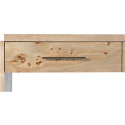 Briella Modern Classic Light Brown Burl Wood Console Table|