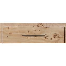 Briella Modern Classic Light Brown Burl Wood Console Table|