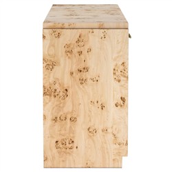 Briella Modern Classic Light Brown Burl Wood Console Table|