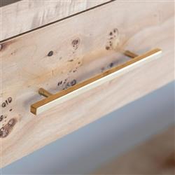 Briella Modern Classic Light Brown Burl Wood Console Table|