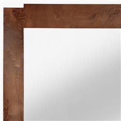 Briella Modern Classic Dark Brown Burl Wood Full Length Floor Mirror|
