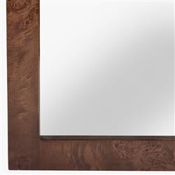 Briella Modern Classic Dark Brown Burl Wood Full Length Floor Mirror|