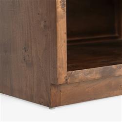 Briella Modern Classic Dark Brown Burl Wood Nightstand|