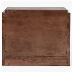 Briella Modern Classic Dark Brown Burl Wood Nightstand|