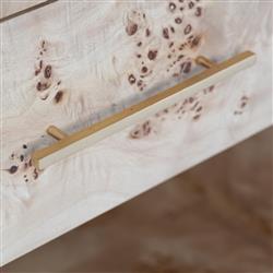 Briella Modern Classic Light Brown Burl Wood Nightstand|