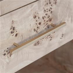 Briella Modern Classic Light Brown Burl Wood Nightstand|