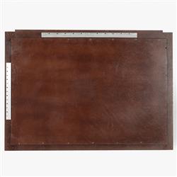 Briella Modern Classic Dark Brown Burl Wood Rectangular Wall Mirror|