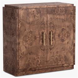 Briella Modern Classic Dark Brown Burl Wood 2 Door Sideboard|