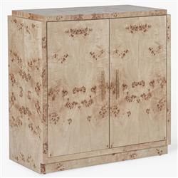 Briella Modern Classic Light Brown Burl Wood 2 Door Sideboard|