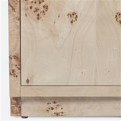 Briella Modern Classic Light Brown Burl Wood 2 Door Sideboard|