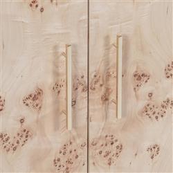 Briella Modern Classic Light Brown Burl Wood 2 Door Sideboard|