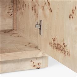 Briella Modern Classic Light Brown Burl Wood 2 Door Sideboard|
