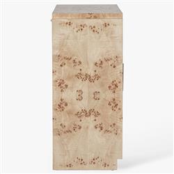 Briella Modern Classic Light Brown Burl Wood 2 Door Sideboard|