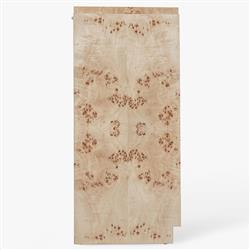 Briella Modern Classic Light Brown Burl Wood 2 Door Sideboard|