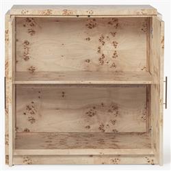 Briella Modern Classic Light Brown Burl Wood 2 Door Sideboard|