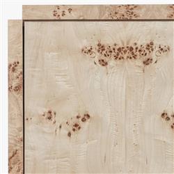 Briella Modern Classic Light Brown Burl Wood 2 Door Sideboard|