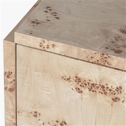 Briella Modern Classic Light Brown Burl Wood 2 Door Sideboard|