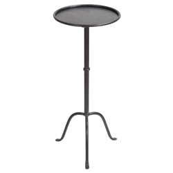 Felix French Country Black Iron Round Drink Table|