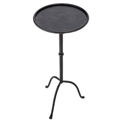 Felix French Country Black Iron Round Drink Table|