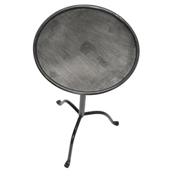 Felix French Country Black Iron Round Drink Table|