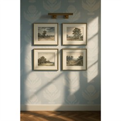 Yorkshire Traditional Grey Landscape Silver Leaf Frame Painting 1 - 23x26|