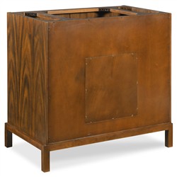 Ridge Updated Traditional White Marble Brown Mahogany Wood Vanity Sink - 37"|