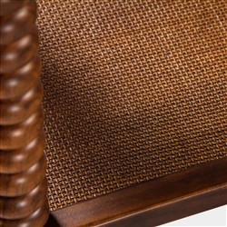 Tobi Updated Traditional Brown Oak Spindle Rectangular Console Table|