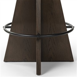 Donovan Mid Century Taupe Velvet Oak Wood Swivel Counter Stool|