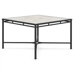 Emeline Albarium Dekton Black Iron Outdoor Dining Table - 48"|