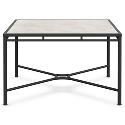 Emeline Albarium Dekton Black Iron Outdoor Dining Table - 48"|